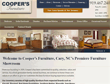 Tablet Screenshot of coopersfurniturenc.com